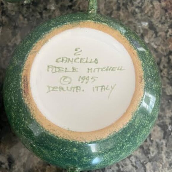 Cancello Green Lidded Bowls - Deruta Italy Dinnerware, Set of 4 - Picture 6 of 12